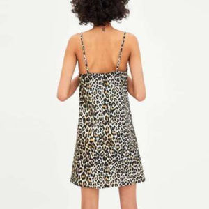 printed strappy dress zara